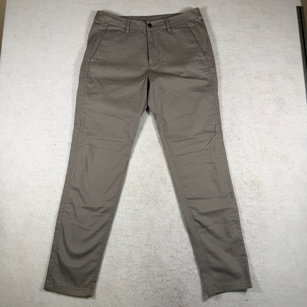 Lululemon Commission Slim Fit Pant 32 Brown Chino Cotton Blend Trouser